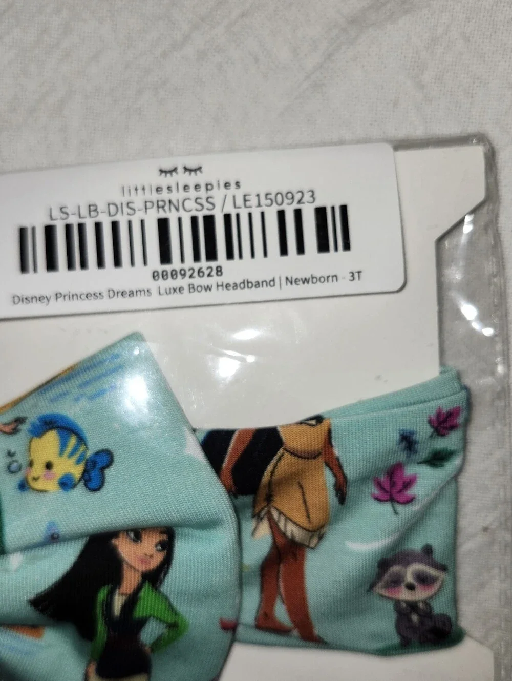 Little Sleepies x Disney Princess Dreams Luxe Bow Headband Newborn–3T 4T-8 Years