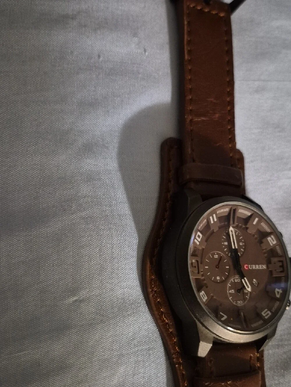 CURREN 8225 Men’s Military Sport Watch - Brown Cuff Leather Strap
