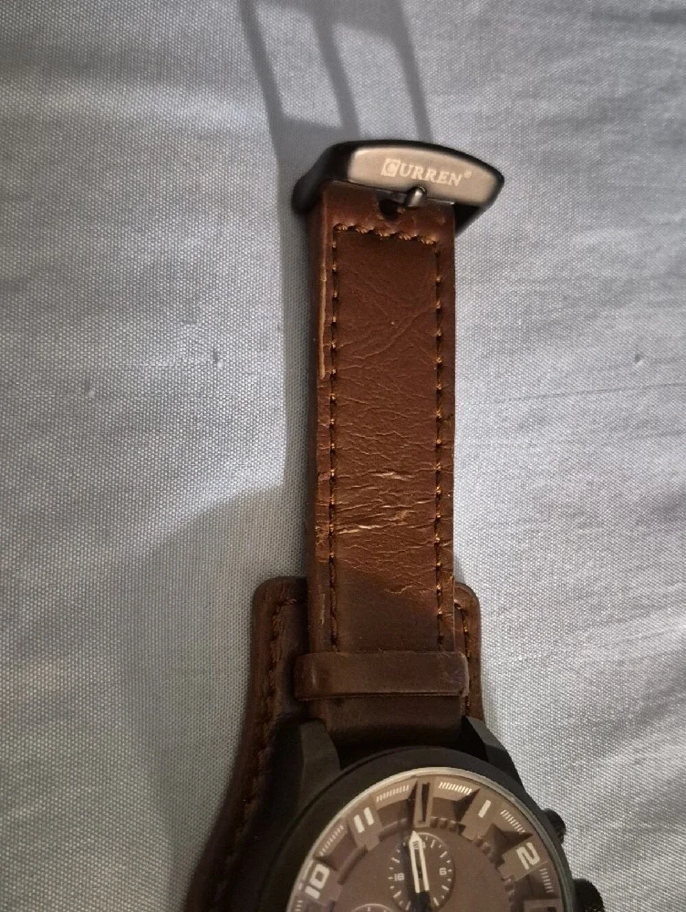 CURREN 8225 Men’s Military Sport Watch - Brown Cuff Leather Strap