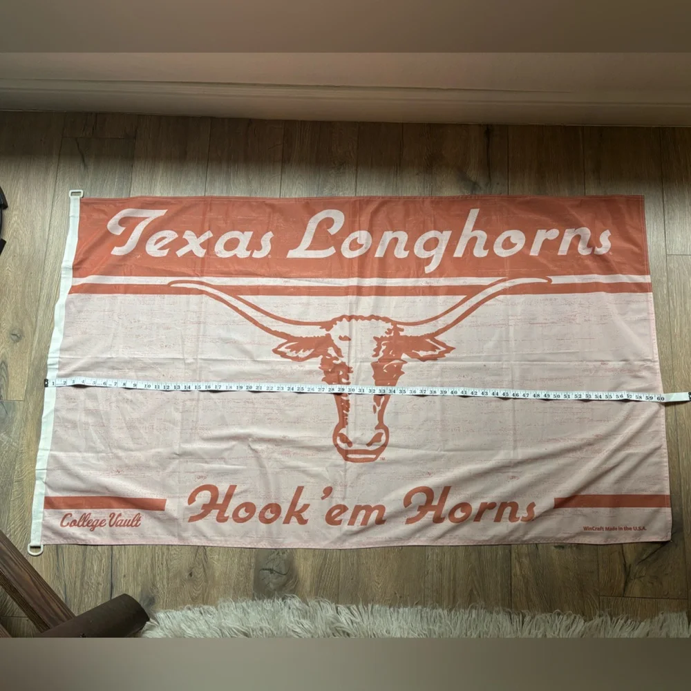 Texas Longhorns Hook 'em Horns Retro Vintage Flag Banner WinCraft Sports USA 3x5