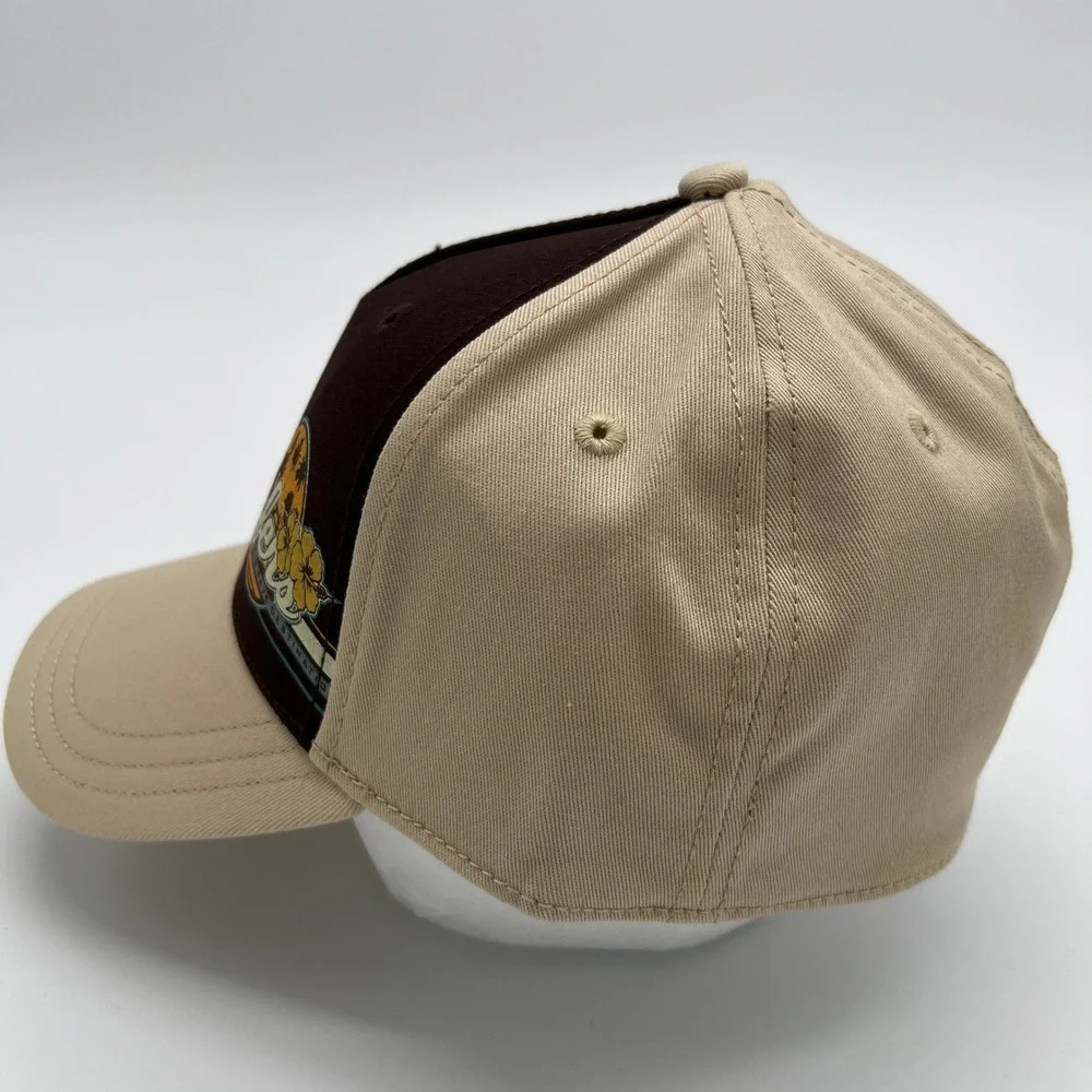 Surfers Big Wave Destination Hat HYP New York Khaki Brown Twill Cap‎