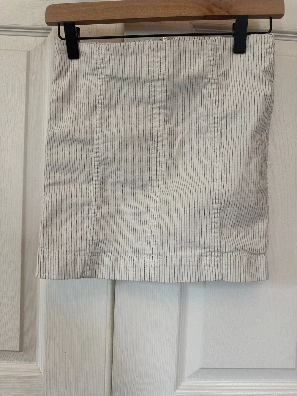Striped White Mini Skirt