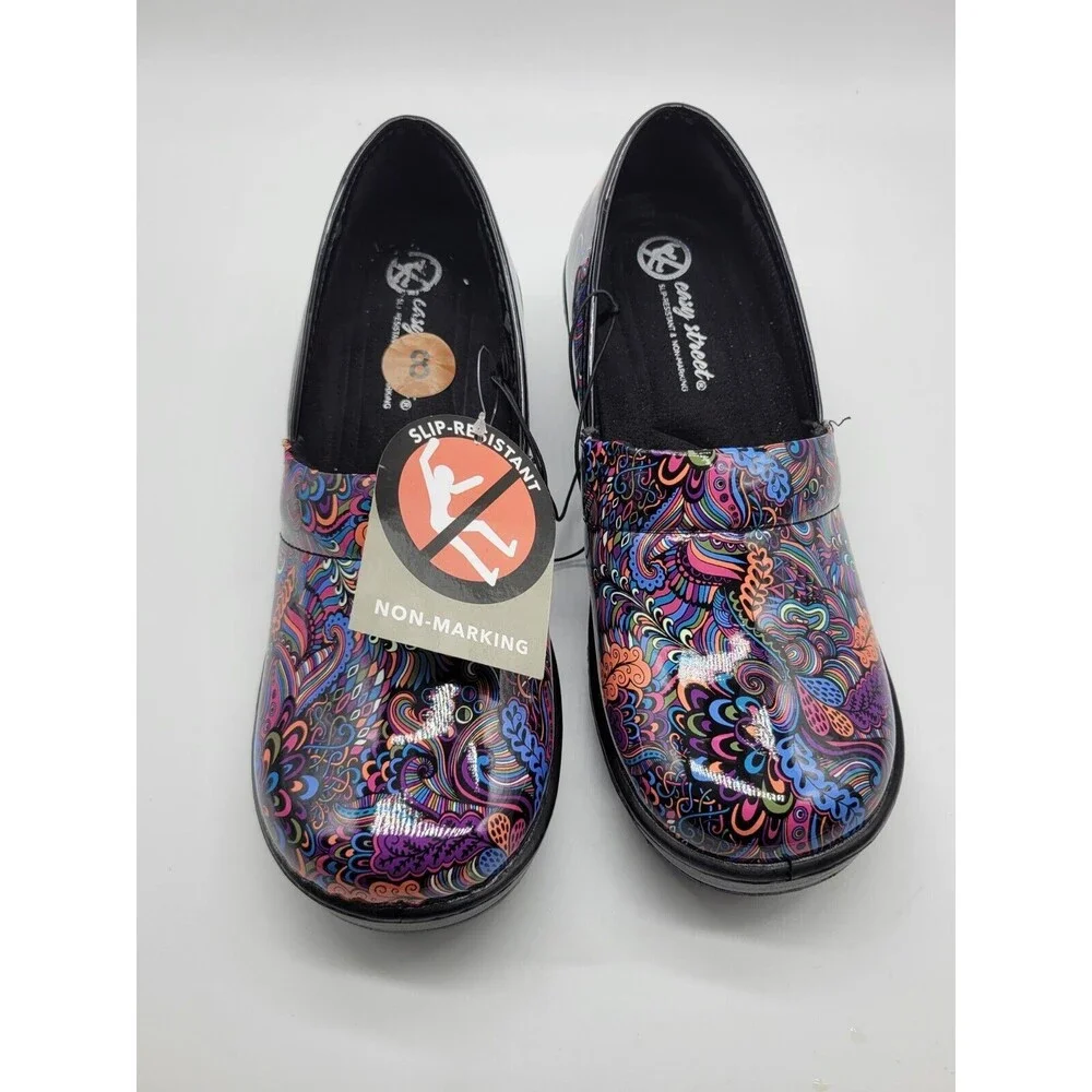 Easy Street Women’s Purple/Blue Tiffany Slip On Size 8 (NWOB)