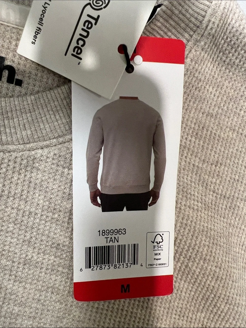 Bench Men's Crewneck Sweater in Heather Oatmeal Size M