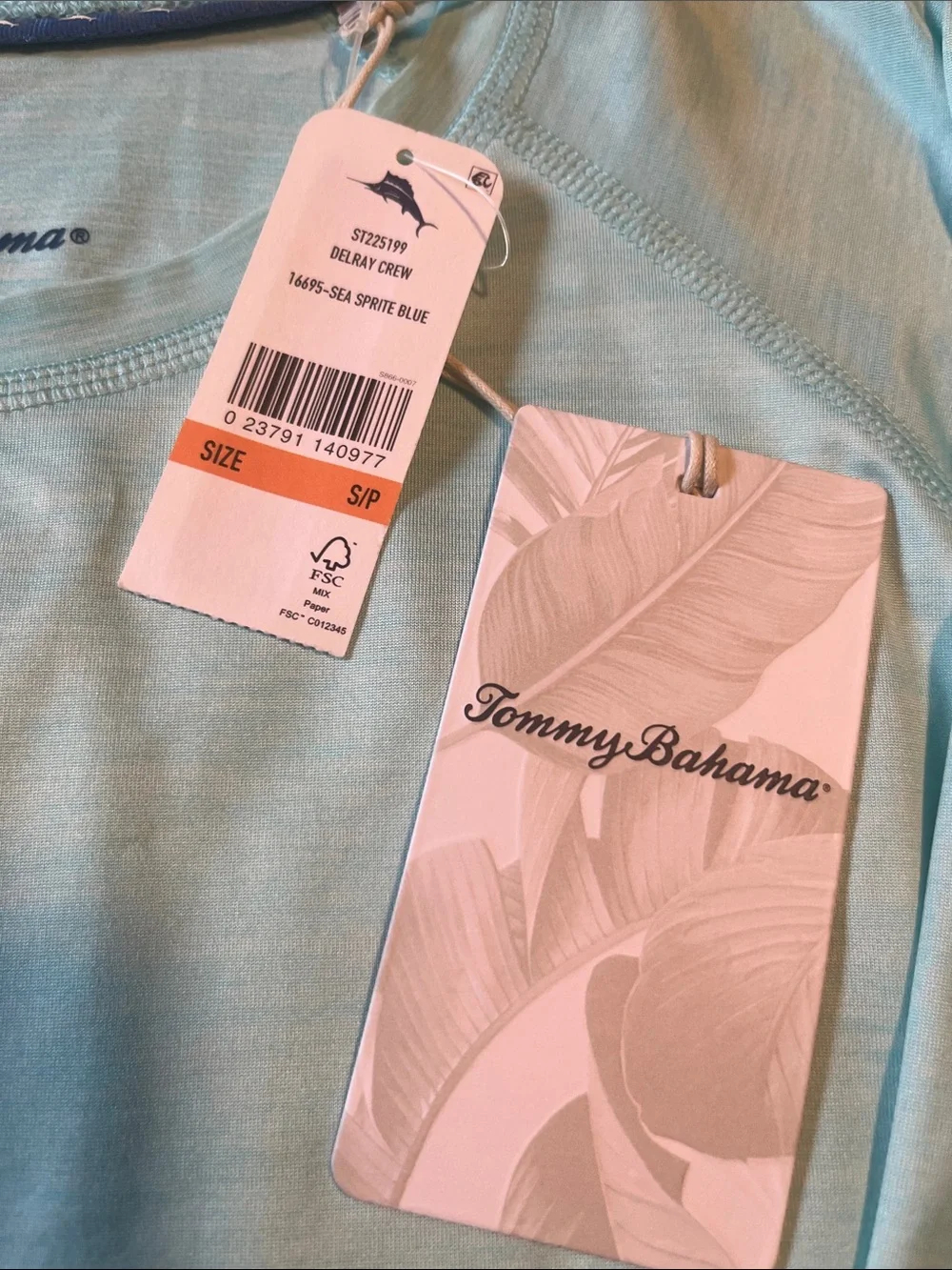 Tommy Bahama Men's Seafoam Short Sleeve Crew Neck Tee