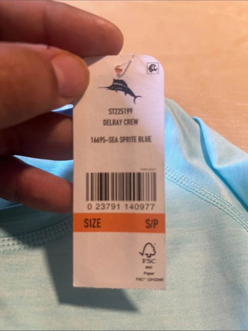 Tommy Bahama Men's Seafoam Short Sleeve Crew Neck Tee