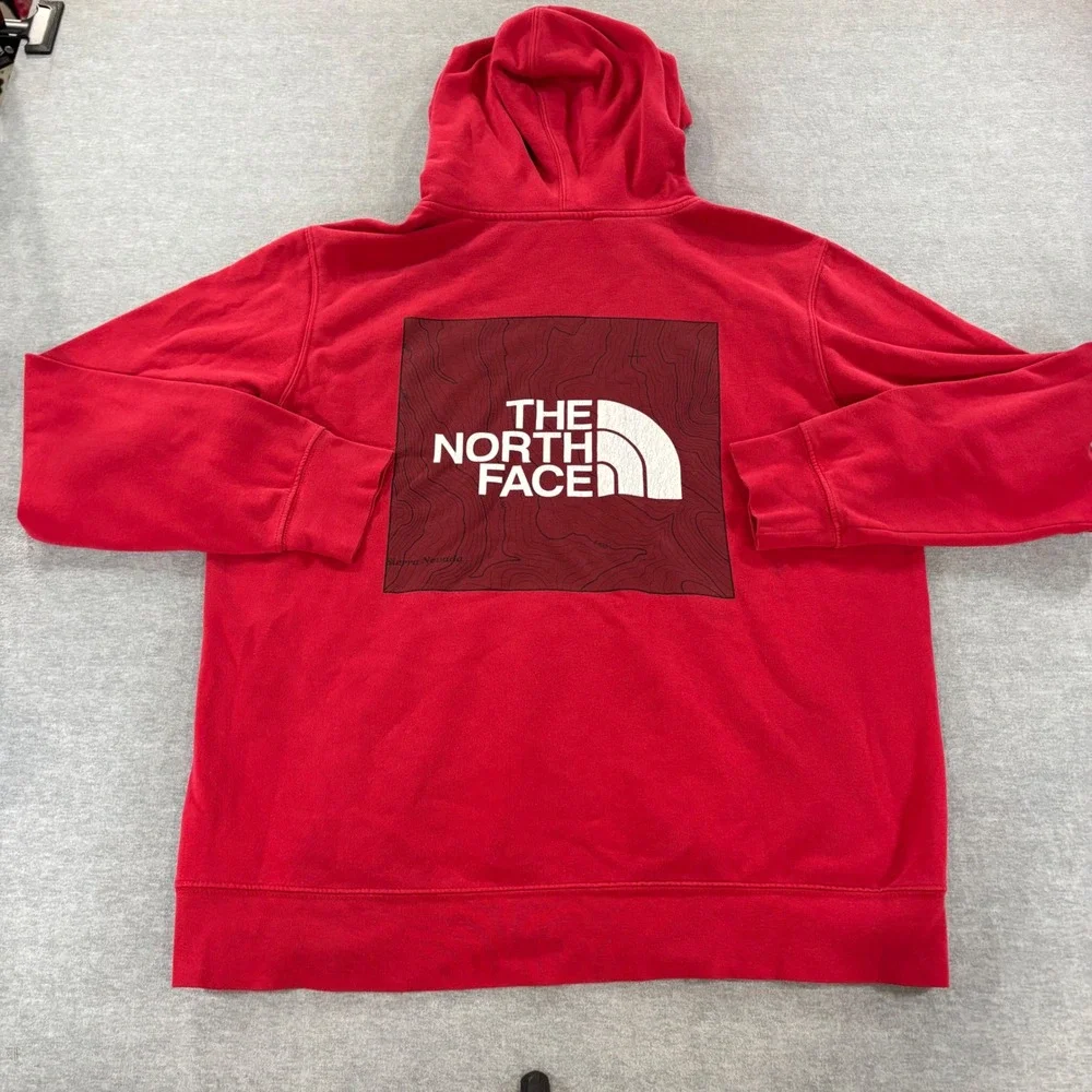 The North Face Mens Red Graphic Pullover Hoodie Sweatshirt Size Large NF0A3X8C