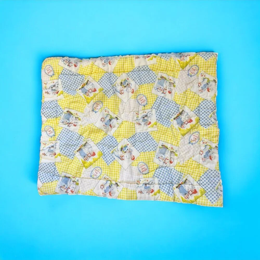 Raggedy Ann‎ Andy Baby Quilt Blanket 30x40 Horse Scene Let’s Be Friends Love One