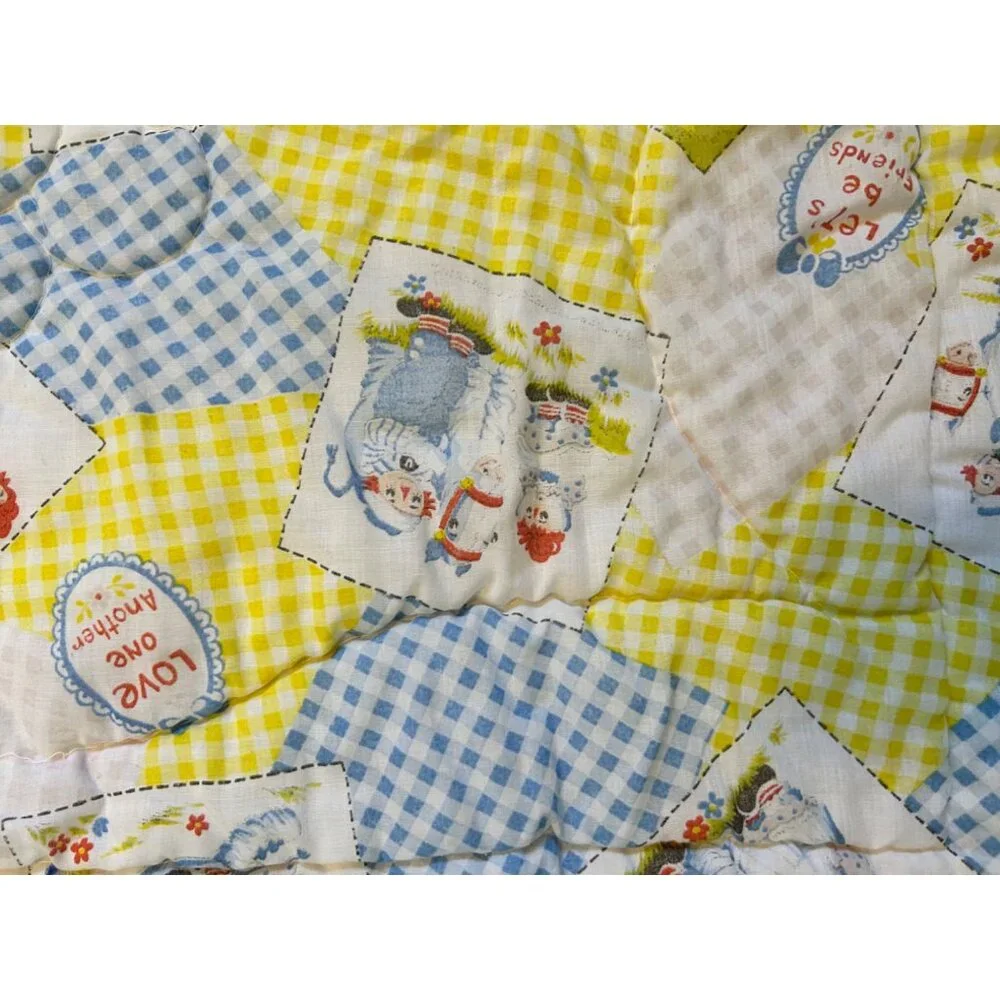 Raggedy Ann‎ Andy Baby Quilt Blanket 30x40 Horse Scene Let’s Be Friends Love One