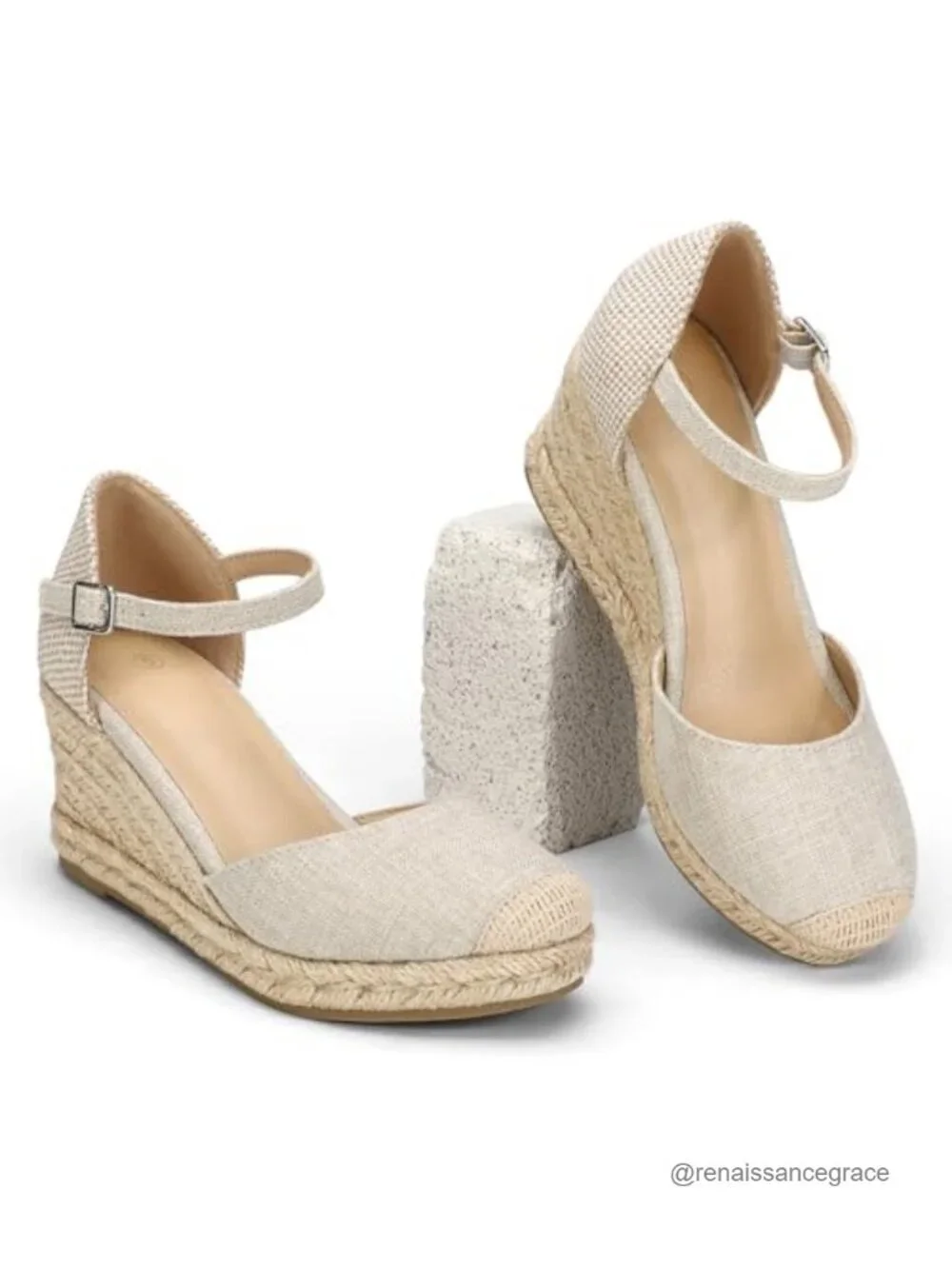 Women's Espadrille Wedge Sandals Closed Toe 2.76