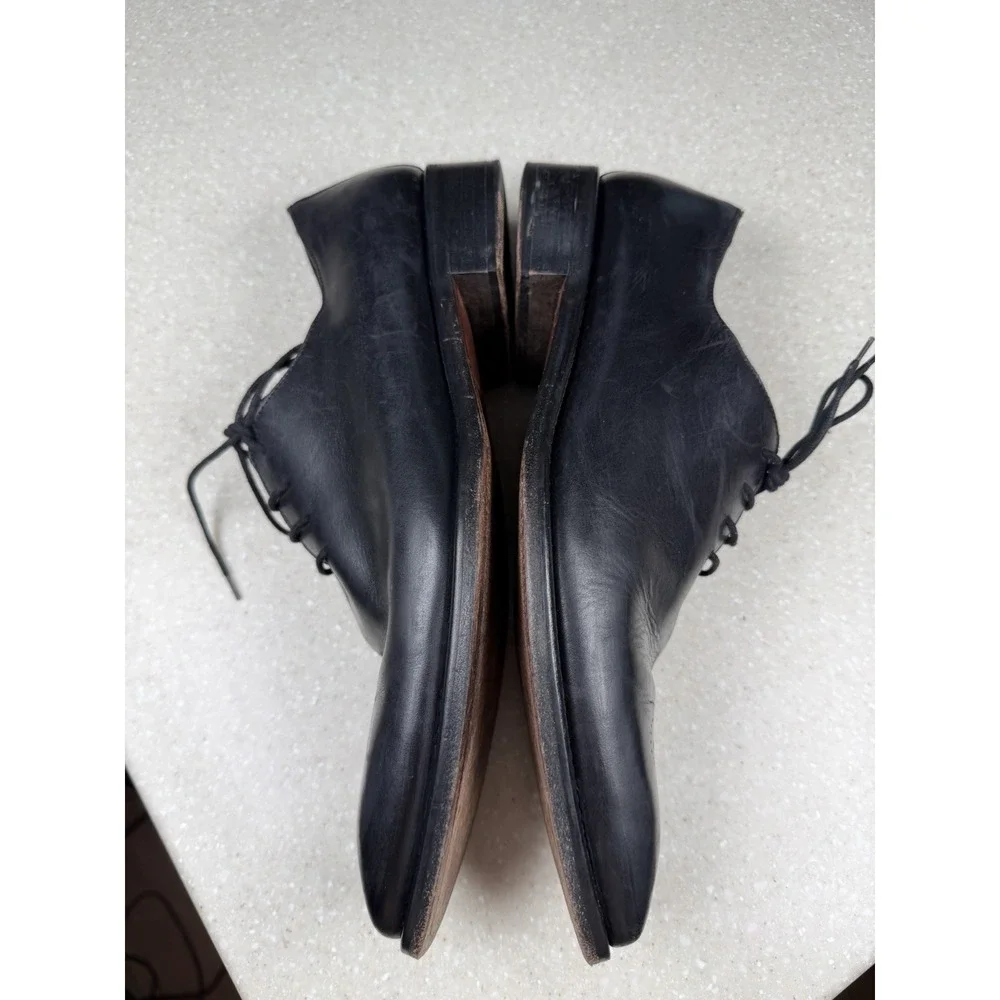 Calzoleria Toscana Men's Sz 10 US Black Leather Oxfords EUR 43 Made Italy