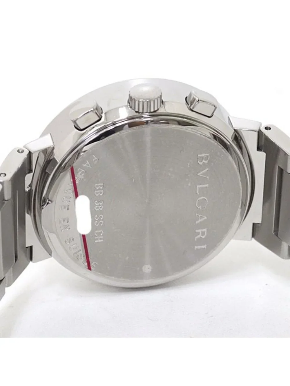 Bvlgari Watch Date Chronograph BB 38 Ssch Black Dial Automatic