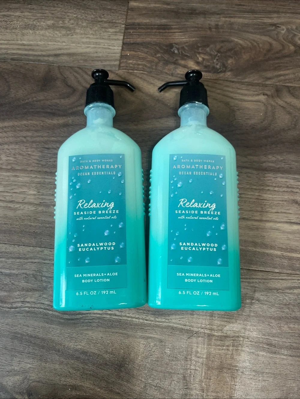 2 Pack Bath & Body Works RELAXING SEASIDE BREEZE Aromatherapy Body Lotion 6.5 oz