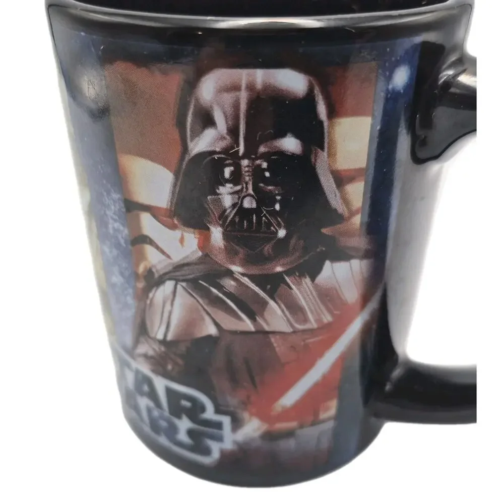 Star Wars Mug Jerry Leigh Designed Luke Darth Vader Yoda C3P0 16 Ounce Capacity