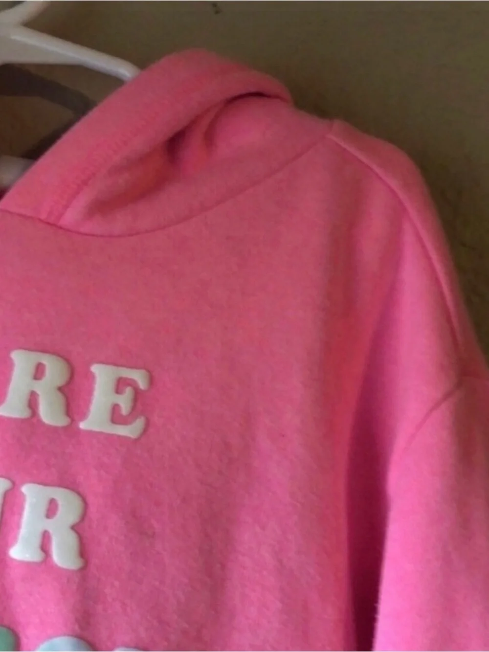 Baby Gap Hoodie Pullover Sweatshirt Pink Share Your Rainbow Girls Toddler 3 year