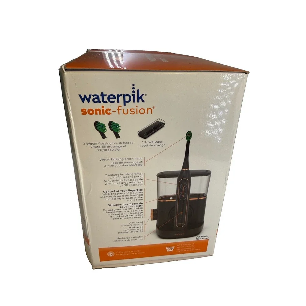 Waterpik Sonic-Fusion The Flossing Toothbrush Jet Black New in Box