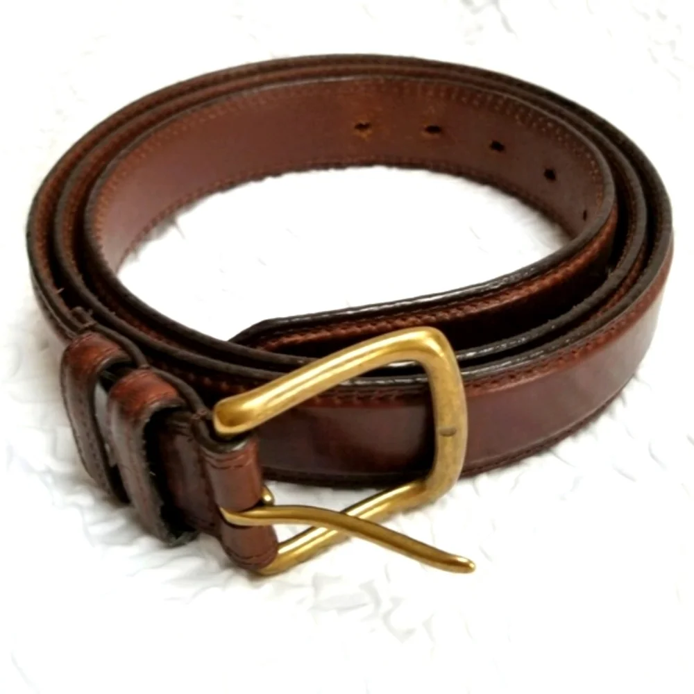 🔥HP🔥Men's Oil Tanned Cowhide Brown Leather Belt