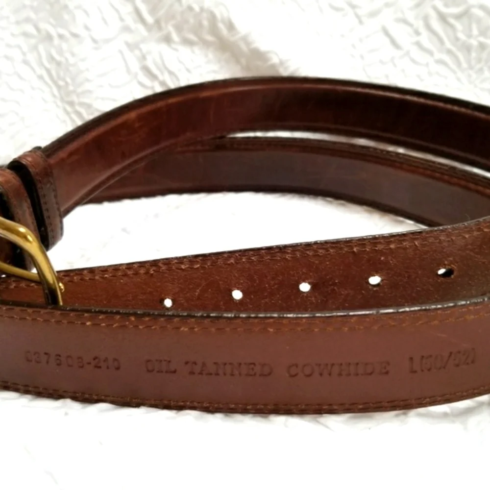 🔥HP🔥Men's Oil Tanned Cowhide Brown Leather Belt