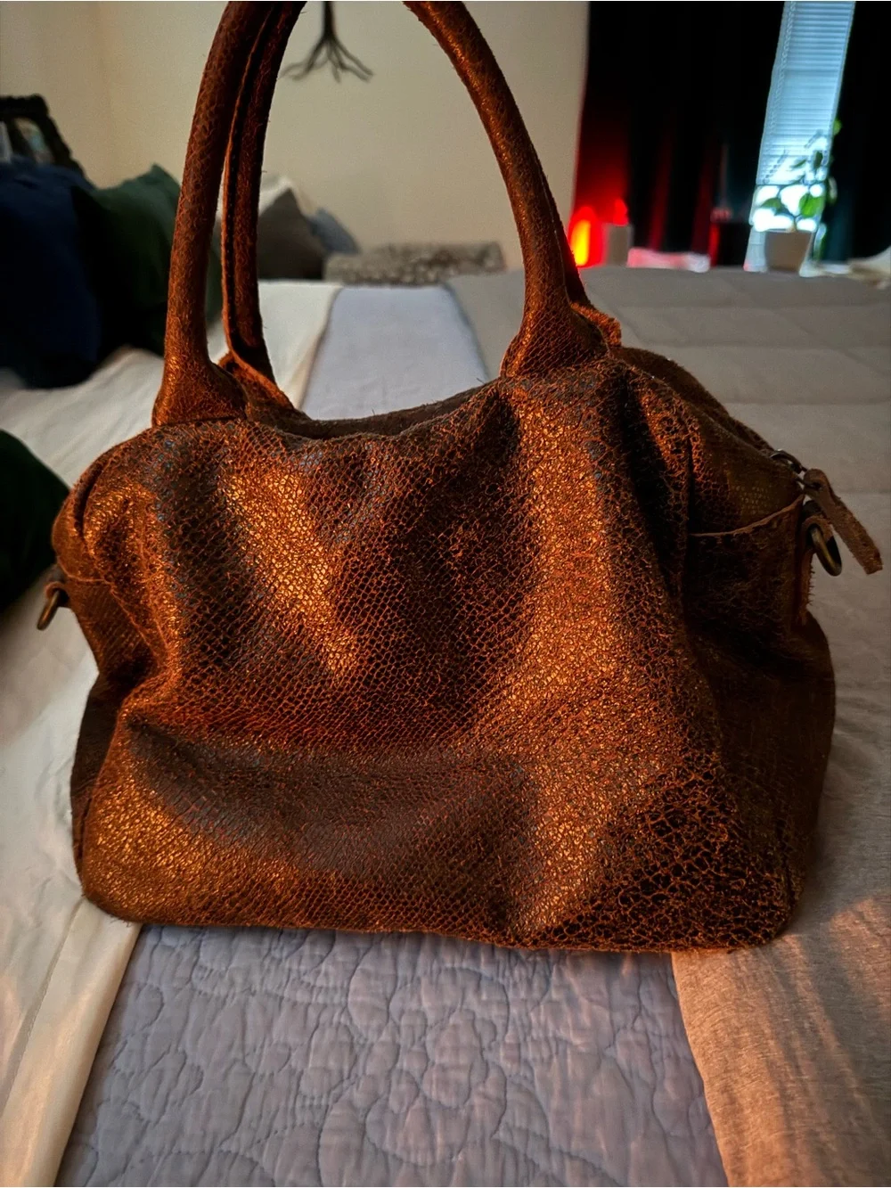 Liebeskind Limited Snake embossed Leather Berlin Amsterdam satchel