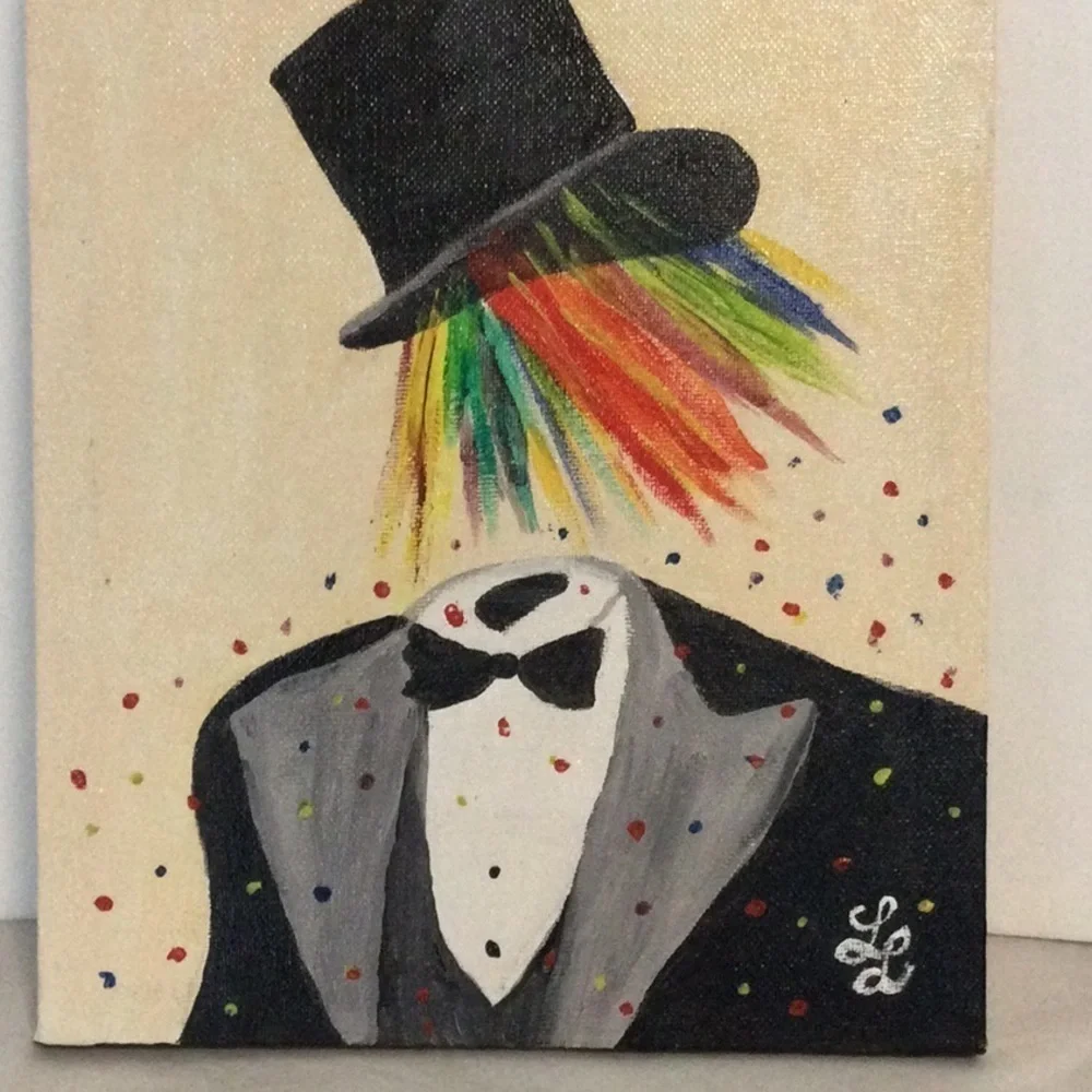 Acrylic Painting 8” by 10” on Canvas signed LL  NWOT