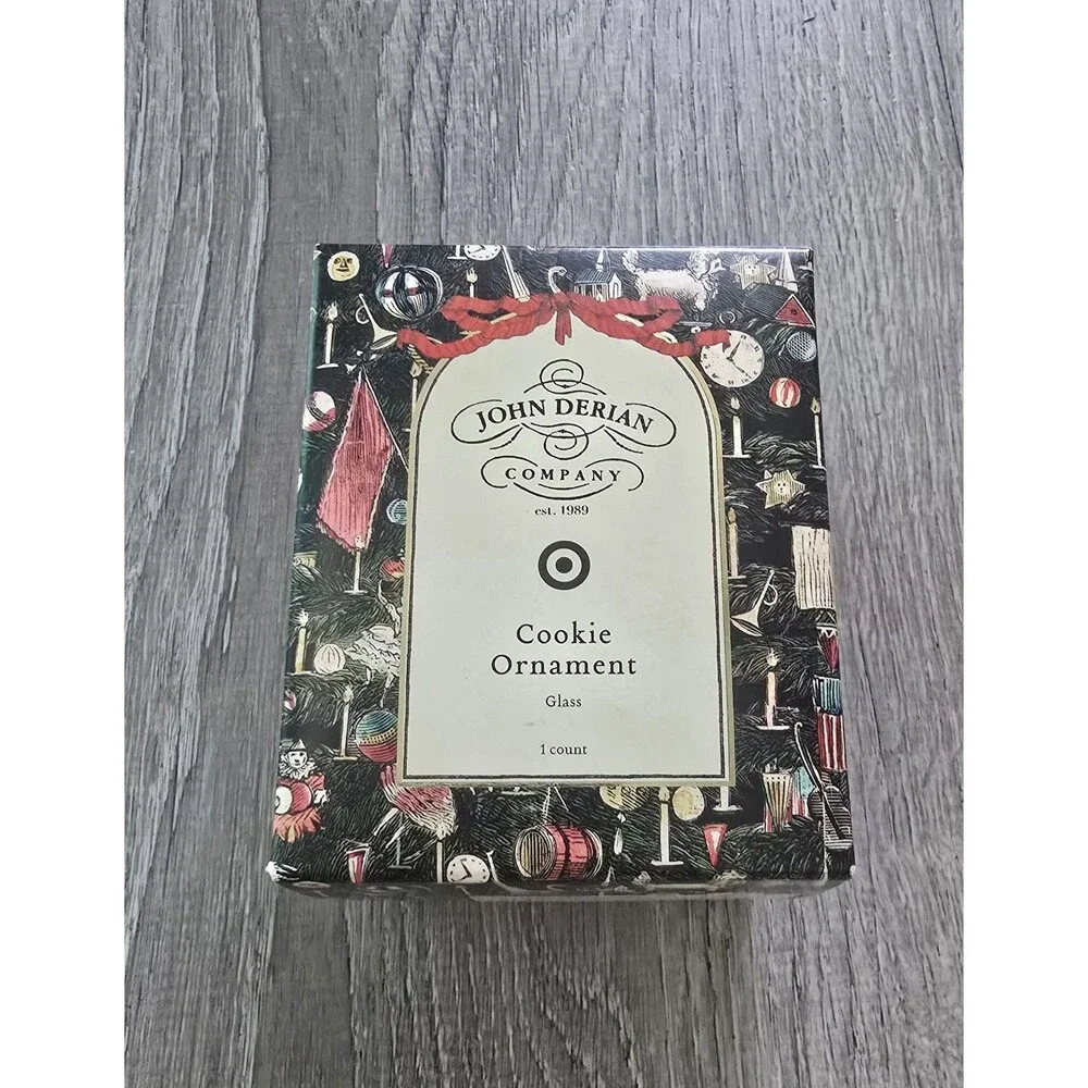 John Derian Target Striped Cookie Glass Christmas Ornament 2025 Limited Edition