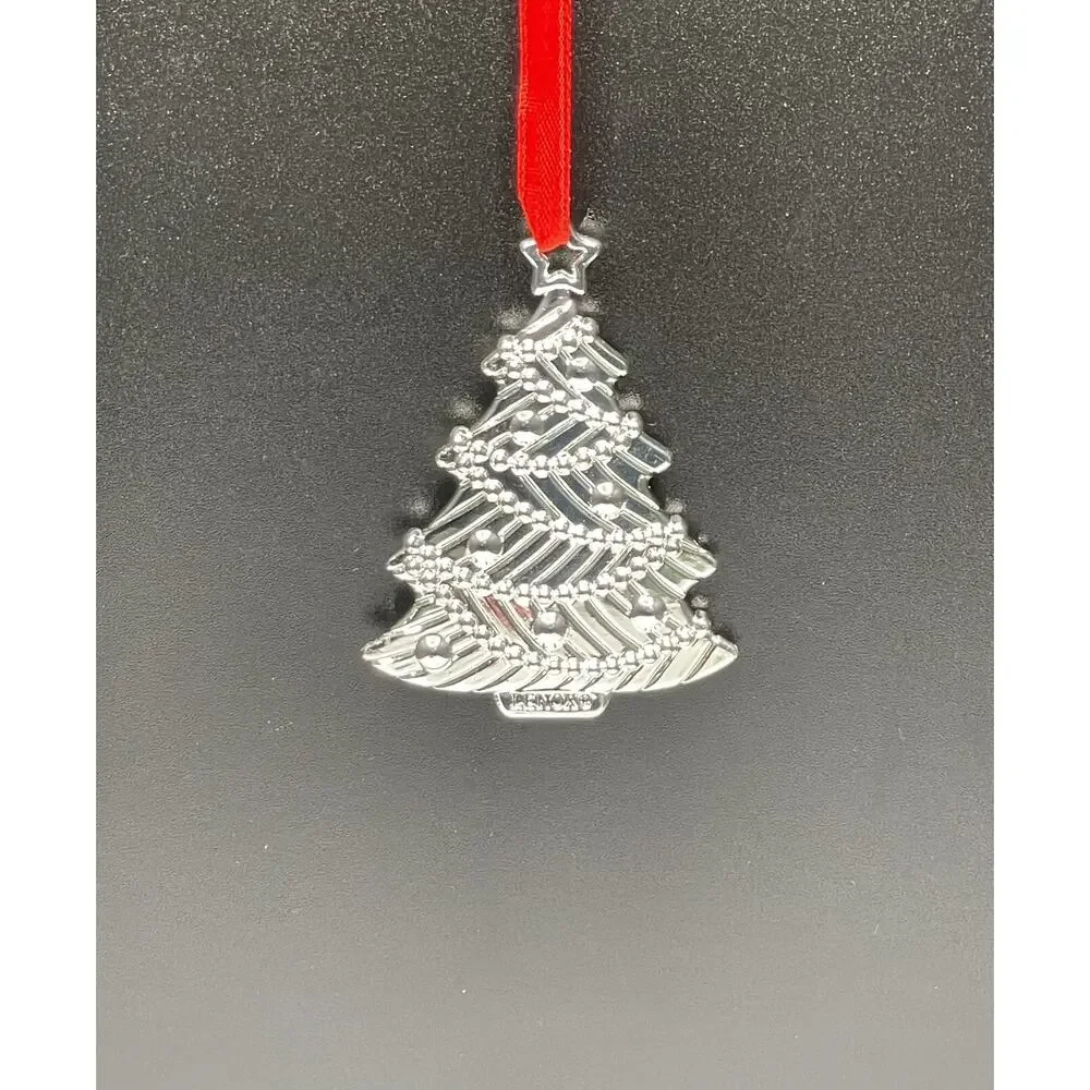 Lenox Sparkle and Silver Christmas Tree Ornament‎ Jeweled. New no Box.