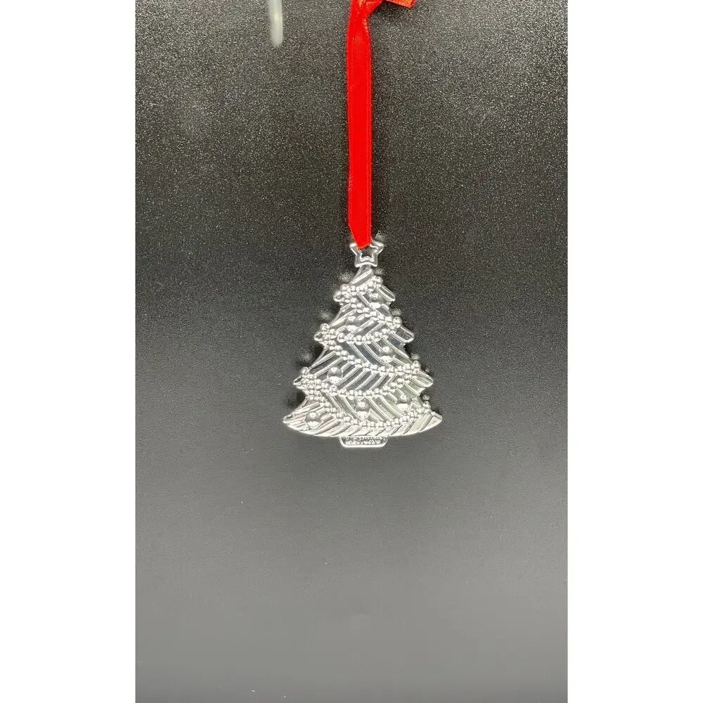Lenox Sparkle and Silver Christmas Tree Ornament‎ Jeweled. New no Box.