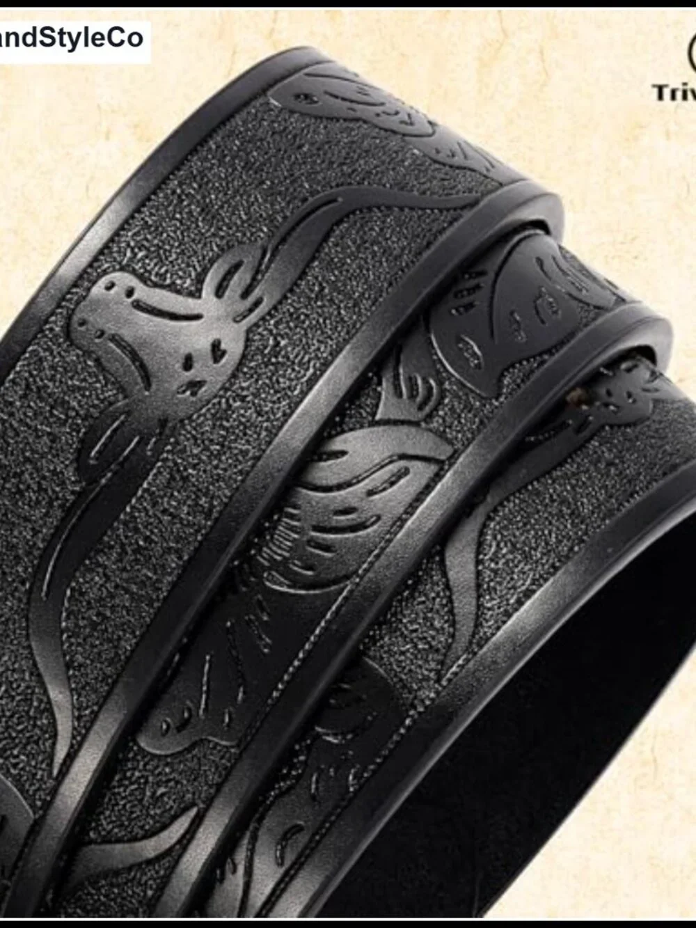 Western Cowboy Belt with Initial Letter Buckle PU Leather Engraved Belt for Men