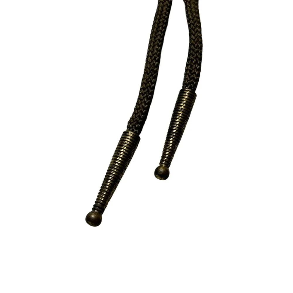 Vintage Brass Money Bag Bolo Tie Unique Pop‎ Culture