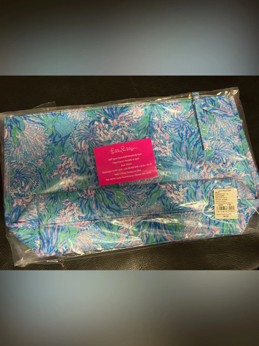 NEW Lilly Pulitzer GWP makeup cosmetic travel toiletry bag sport pouch