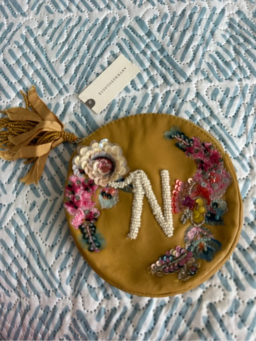 Anthropologie round mustard