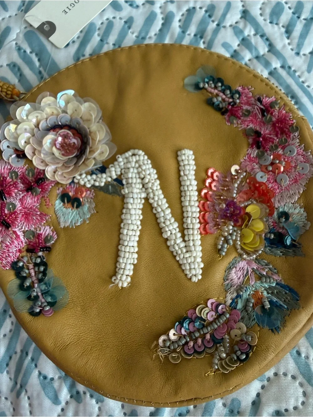 Anthropologie round mustard