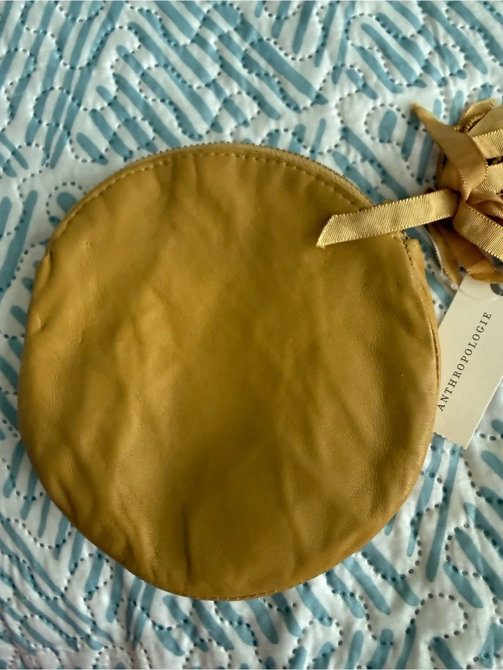 Anthropologie round mustard