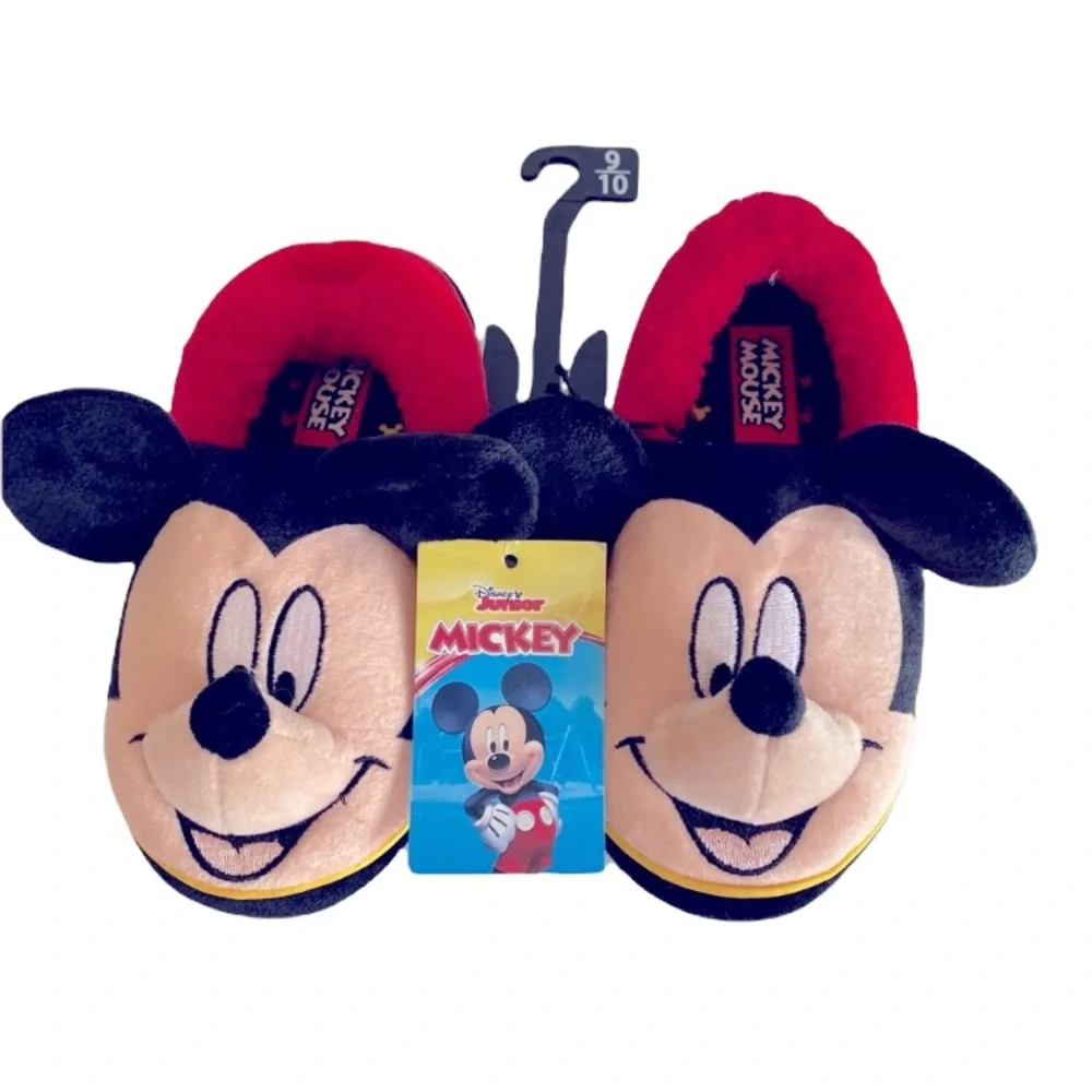 Disney Mickey Mouse Slippers Plush kids size 9/10