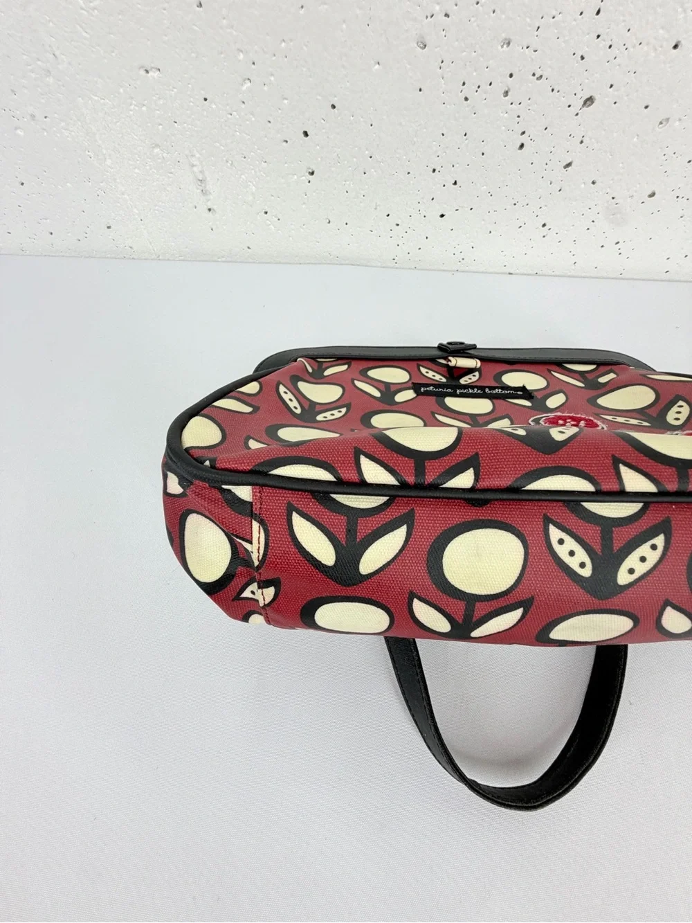 Petunia Pickle Bottom Red Floral Diaper Bag Shoulder Purse Bag