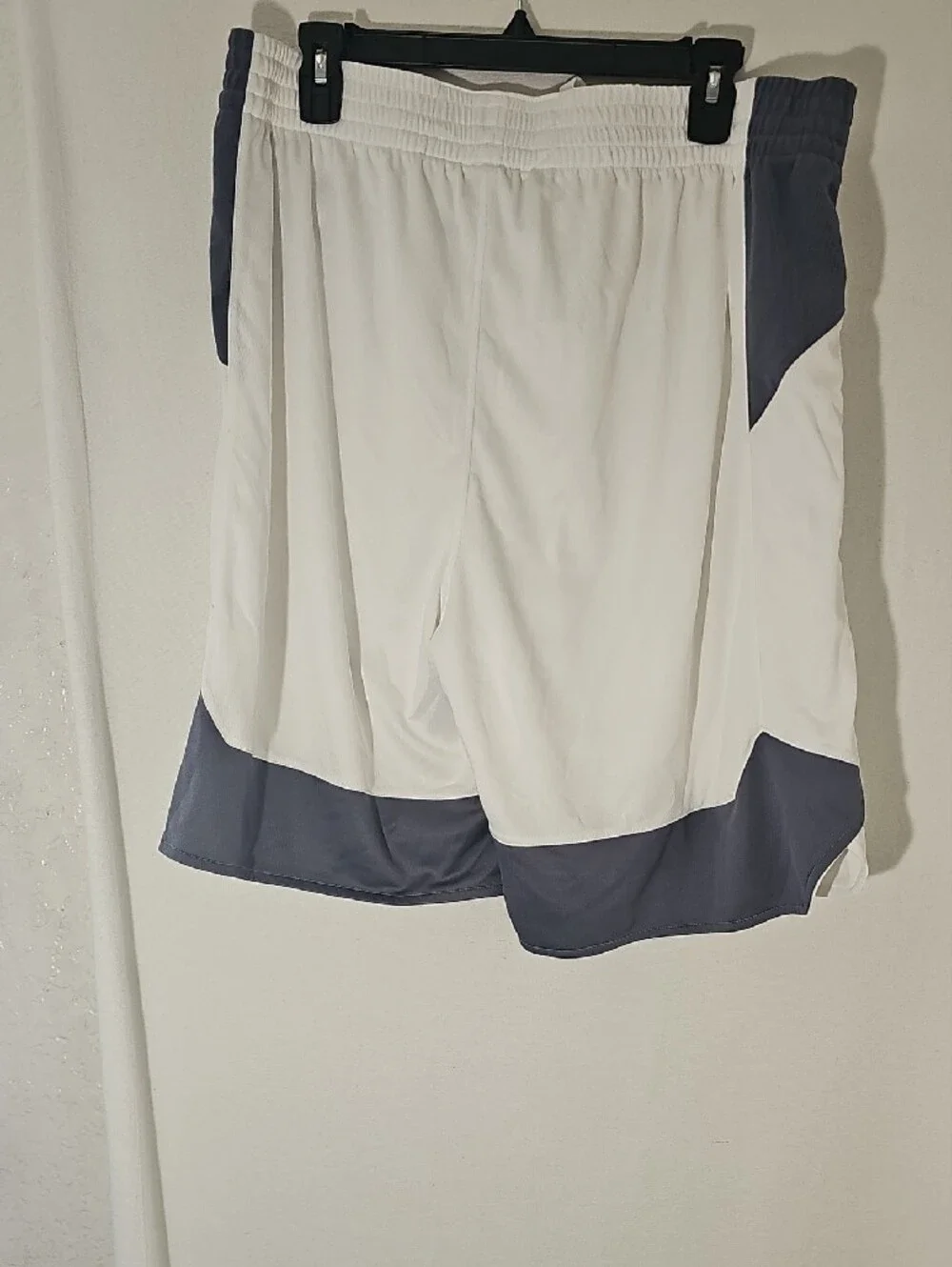 adidas Men’s White Athletic Shorts with Dark Gray Panels