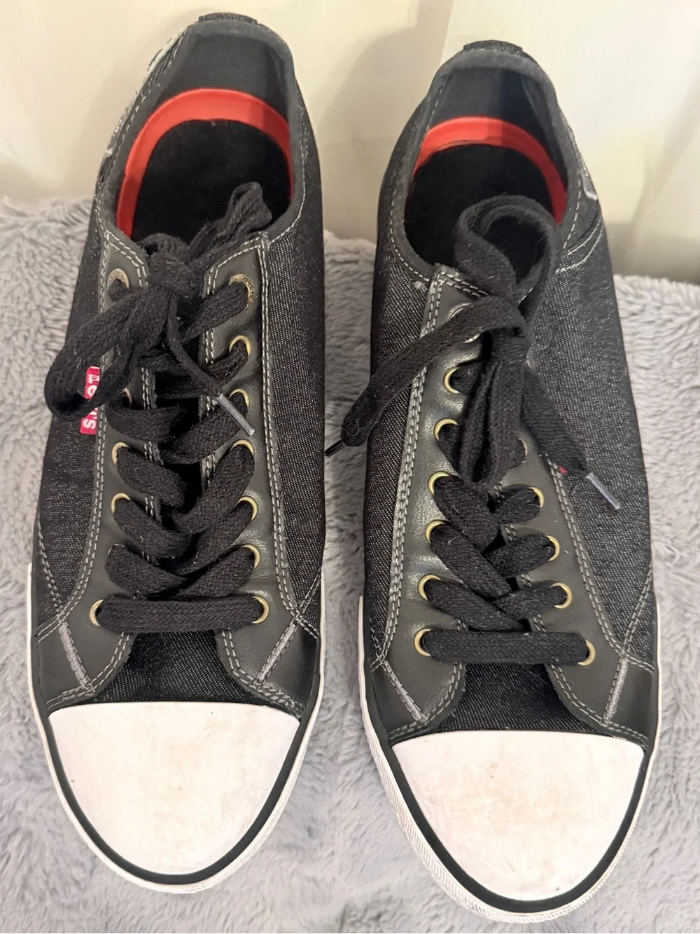 Levi's Stan Buck C Men's Sneakers Size 11 Black Denim Casual Shoes 1083928