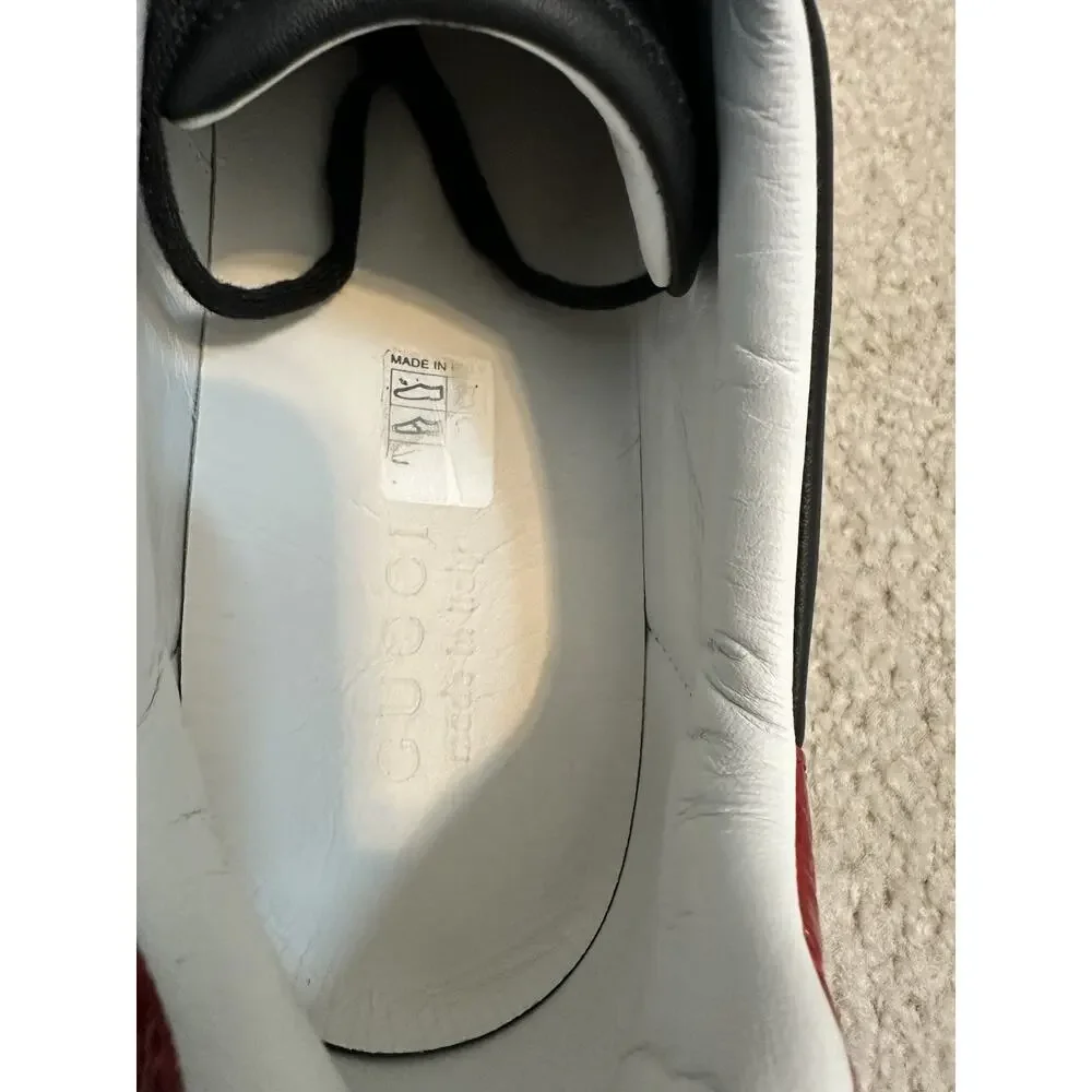 AUTHENTIC GUCCI ACE WEB DESIGN SNEAKERS GG 9.5 (fits USA 10.5) 757892
