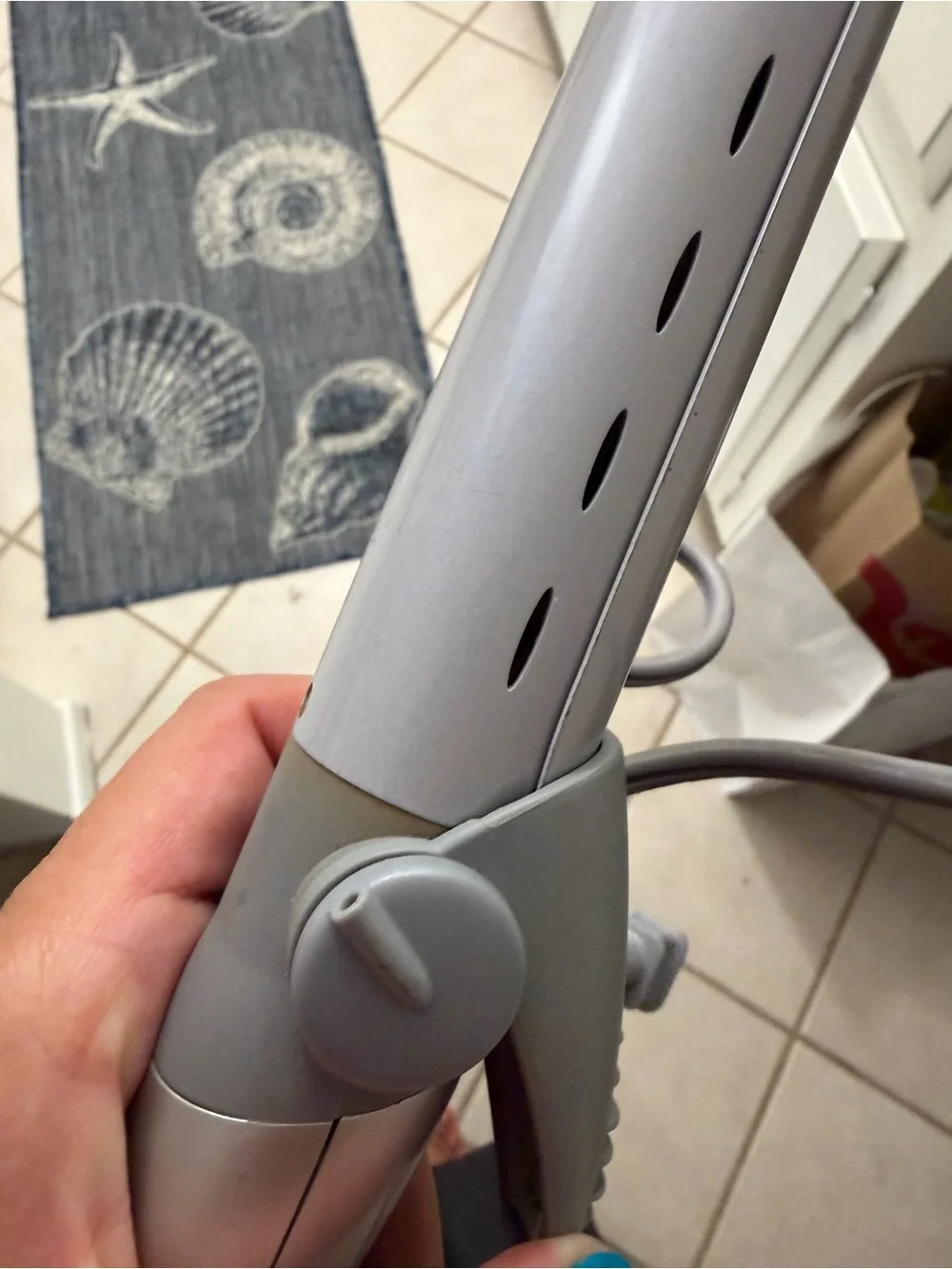 Silver Curling Iron - Gray Barrel
