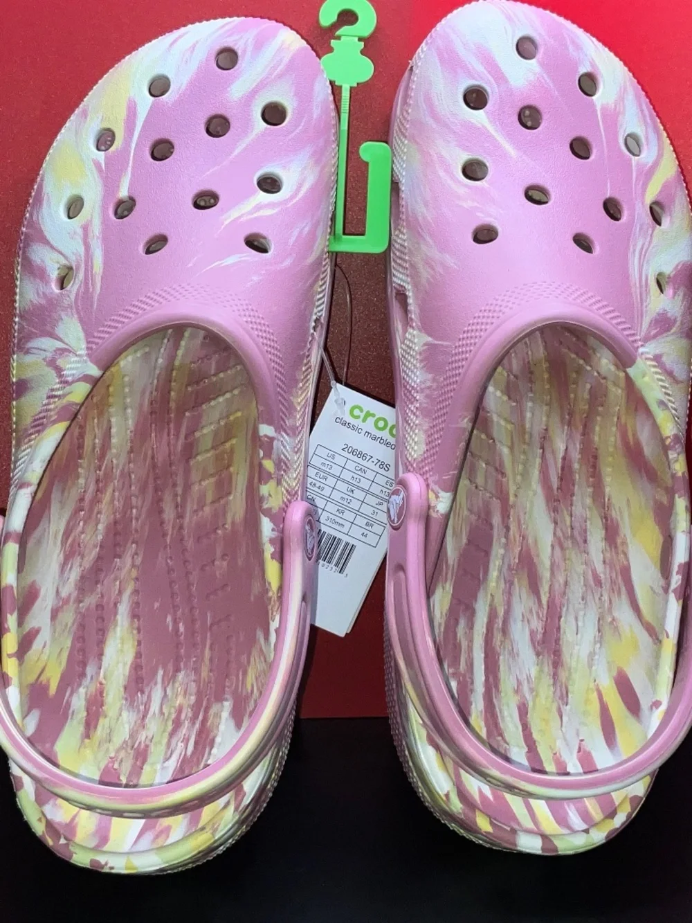 Crocs Classic Marbled Clog in Pink Lemonade/MULTI US Men’s 13/EUR 48-49