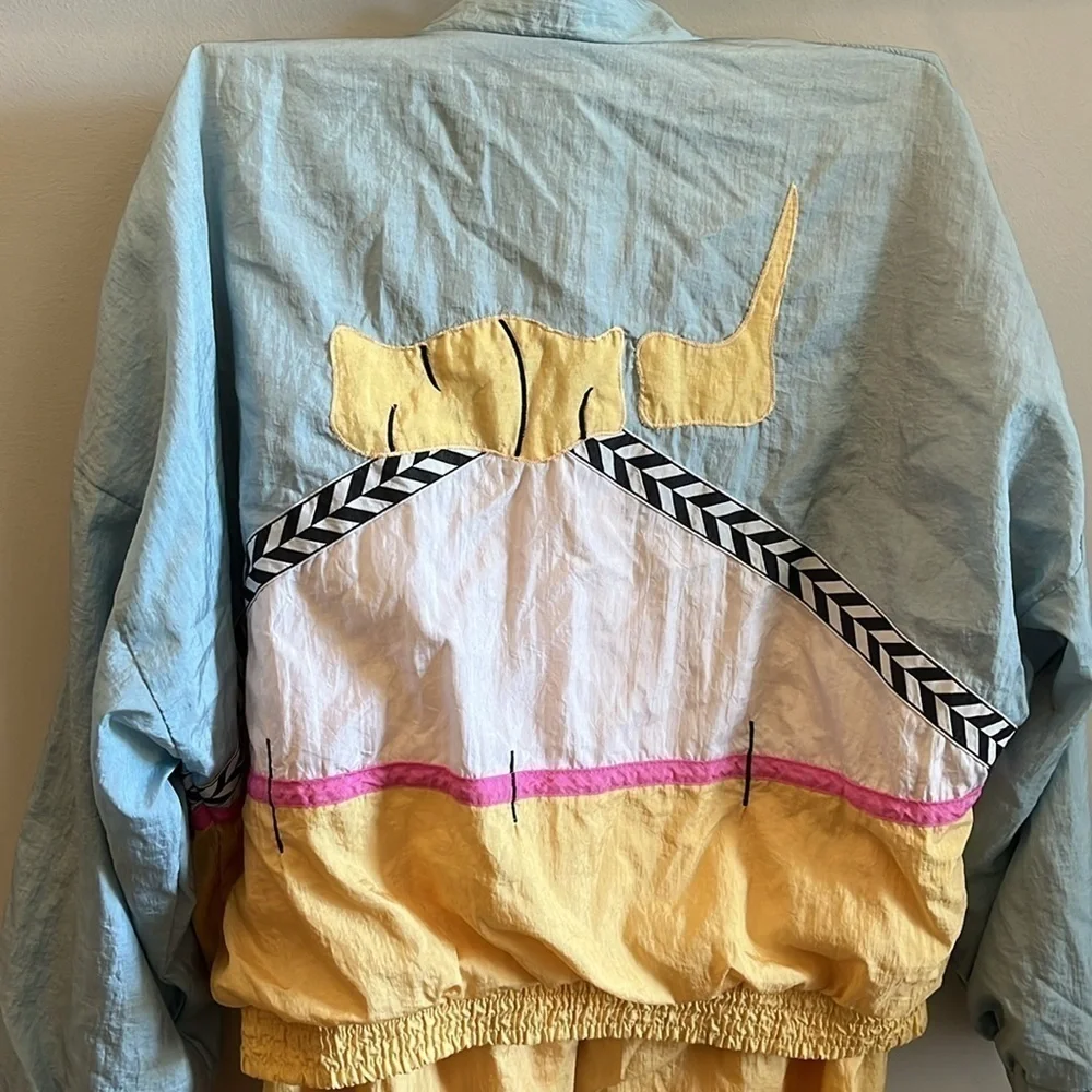 Vintage Ixspa by Jamie Sadock Track Suit Set Windbreaker & Nylon Joggers Size XS