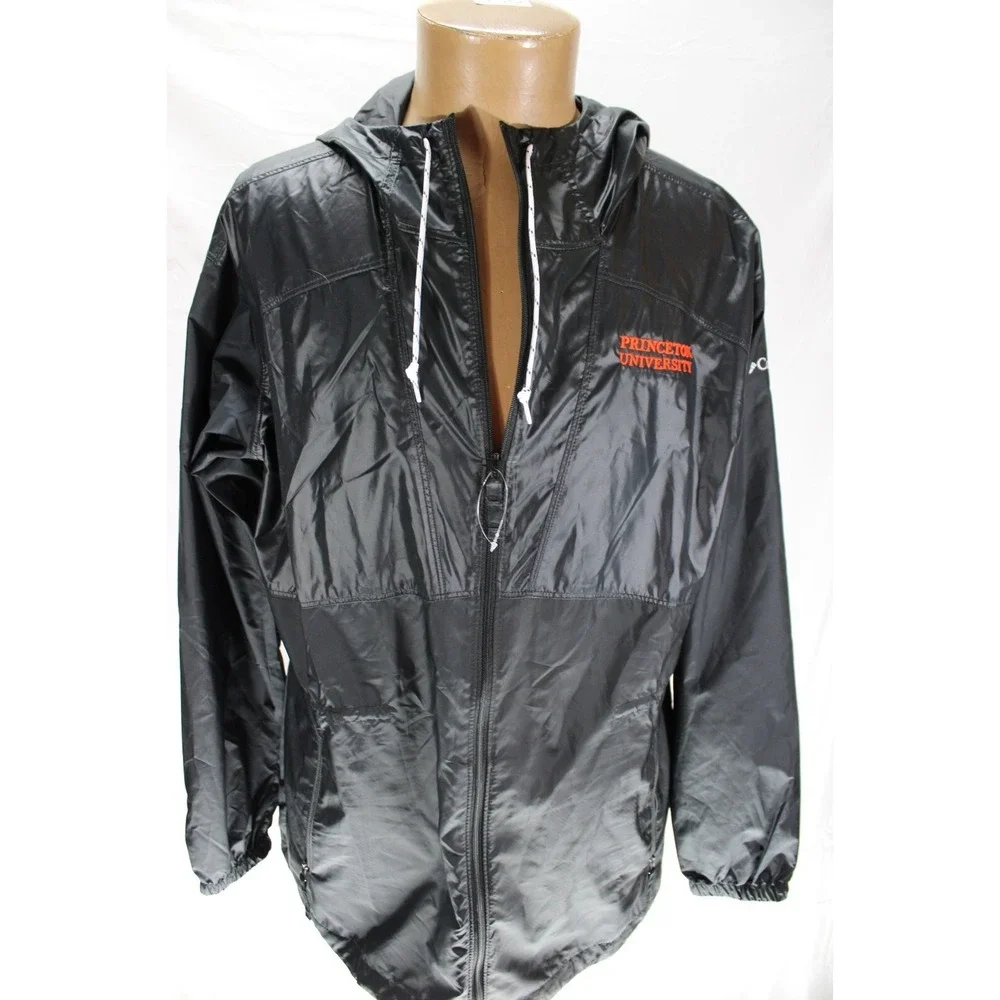 NWOT Columbia Rain Jacket University of Princeton Black Size Large‎ Polyester