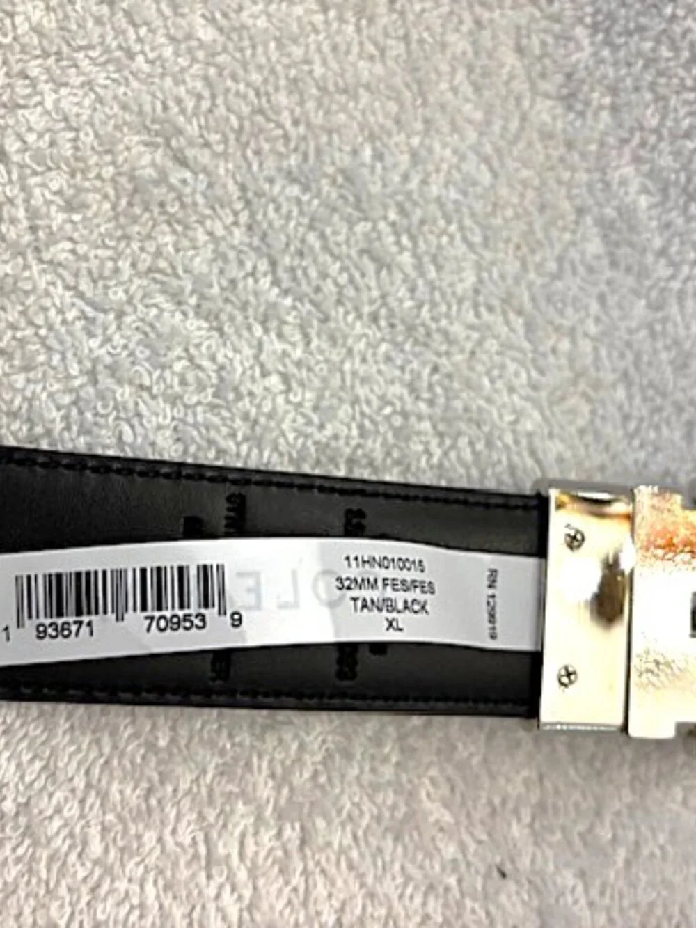 Cole Haan reversable tan/black leather belt NWT Size 1X