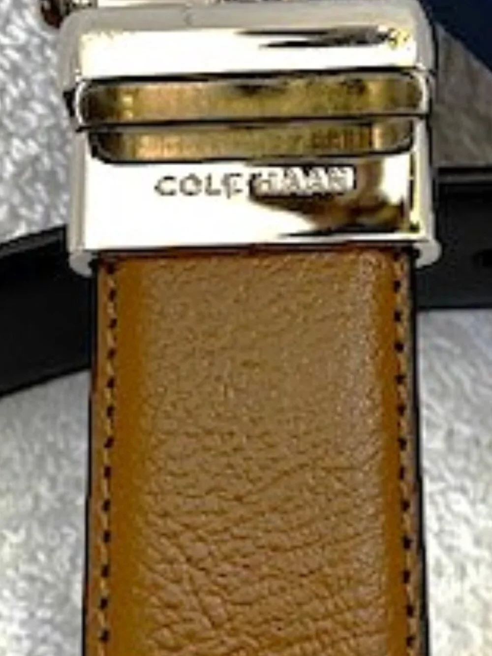 Cole Haan reversable tan/black leather belt NWT Size 1X
