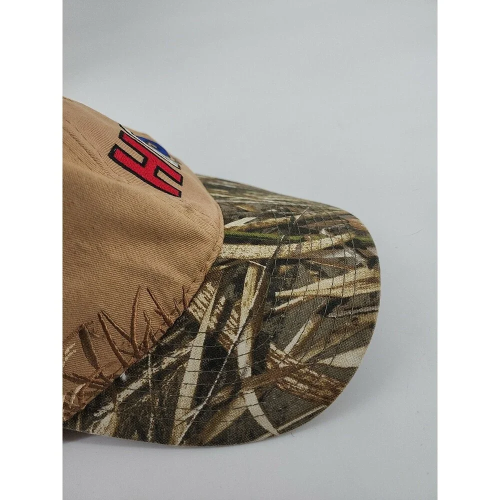 Big Mouth Bass Camo Strapback. HQS llc  brown / tan baseball cap