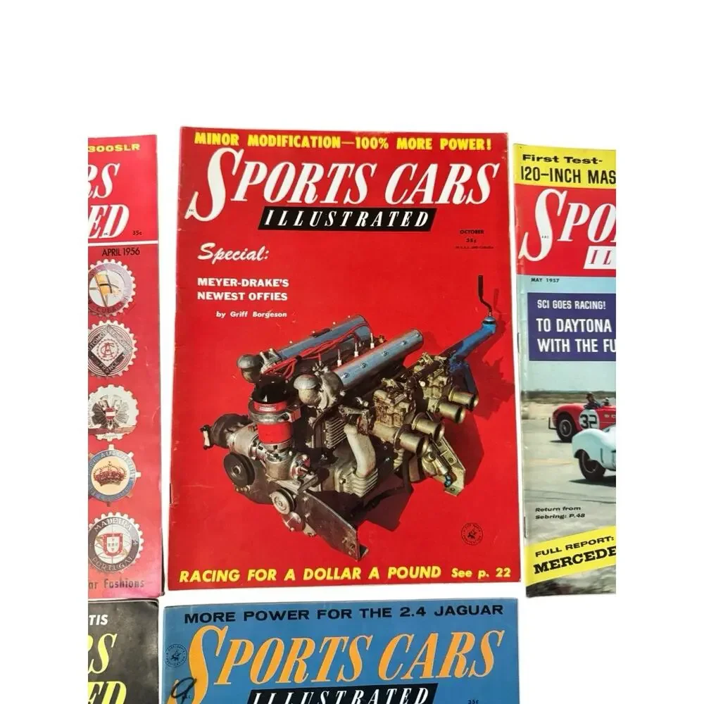 Sports Cars Illustrated Magazines 5 Issues 1956 1957 Mercedes Austin Healey READ