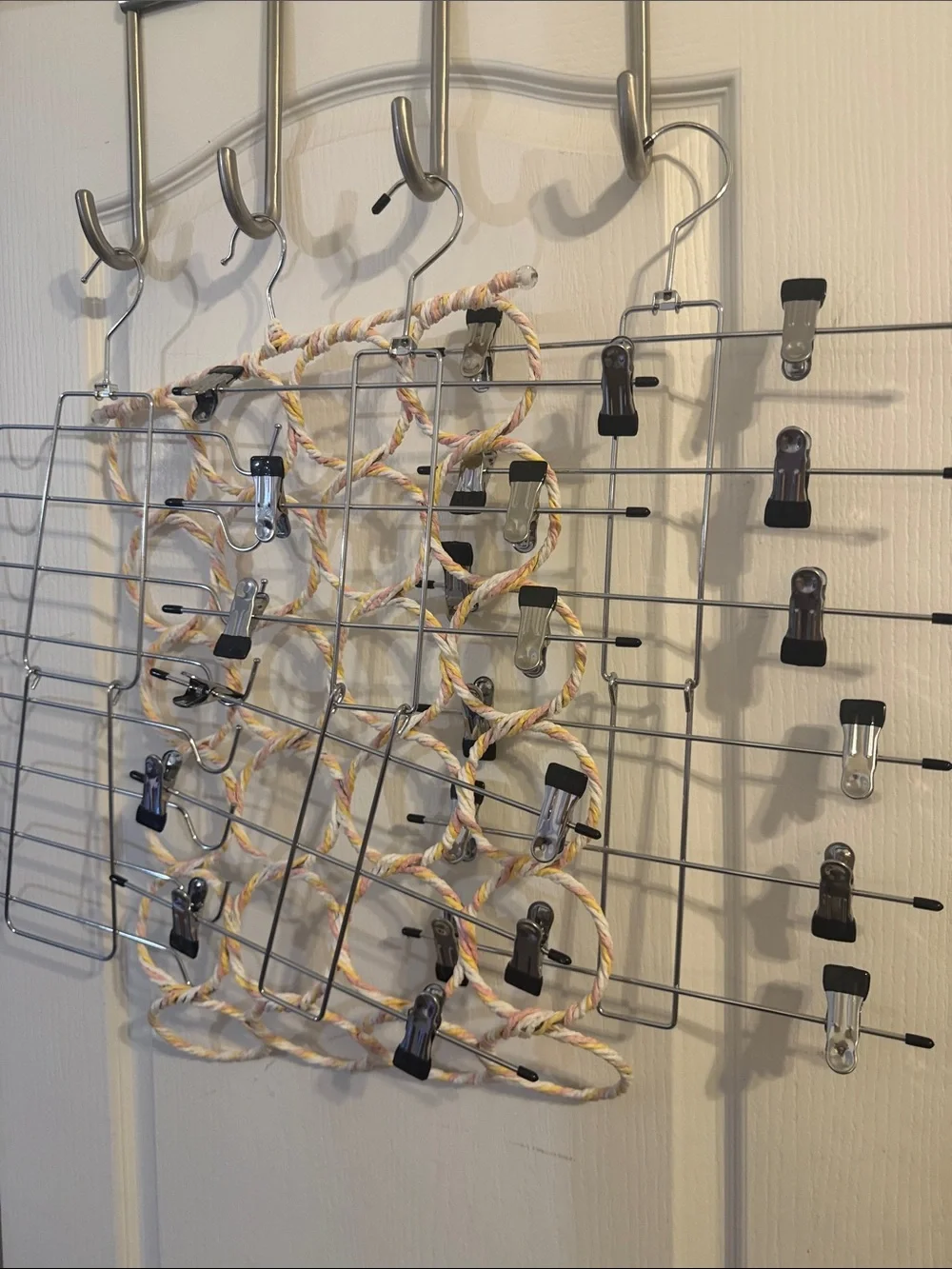 Display hangers keep scarves