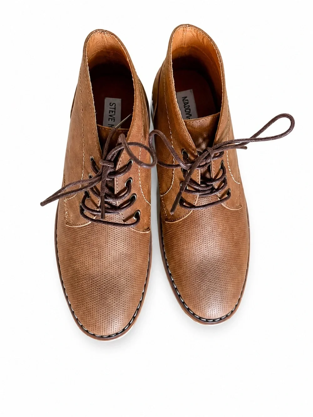 Steve Madden Blasoir Kids Dress Chukka Boots Boys Size 5 Brown Lace-Up Shoes