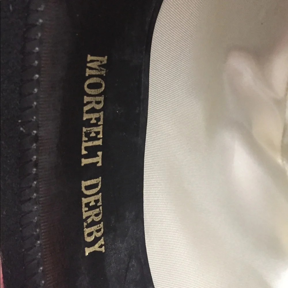 1920’s MORFELT DERBY Black Wool Felt Hat 🎉HP