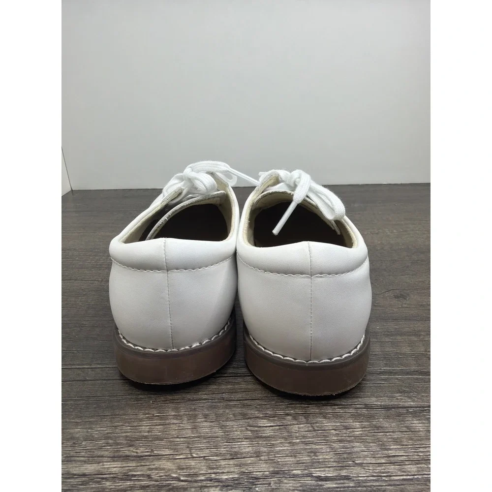 Footmates Willy Oxford Boys 13.5 White Leather Lace Up Classic Preppy EUC